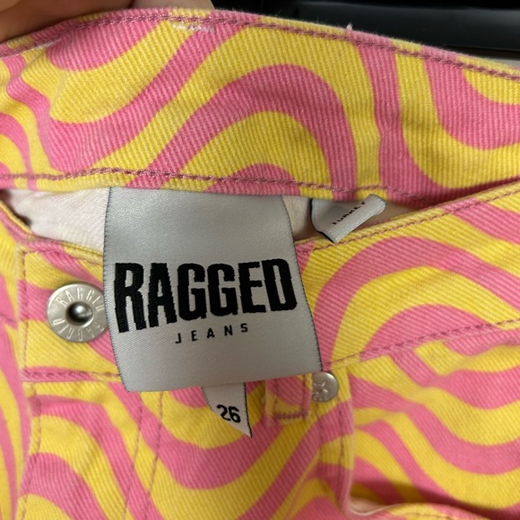 The Ragged Priest Sold Out Pink and Yellow Zig Zag Print Jeans - Picture 8 of 8